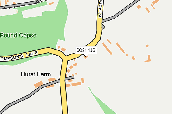 SO21 1JG map - OS OpenMap – Local (Ordnance Survey)