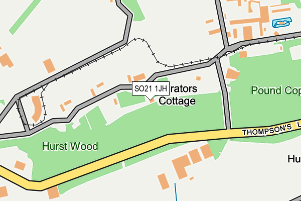 SO21 1JH map - OS OpenMap – Local (Ordnance Survey)