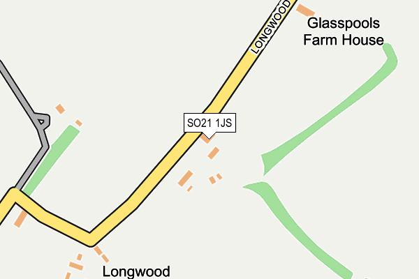 SO21 1JS map - OS OpenMap – Local (Ordnance Survey)