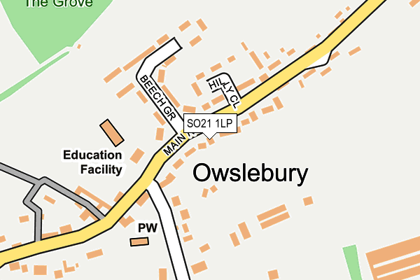 SO21 1LP map - OS OpenMap – Local (Ordnance Survey)