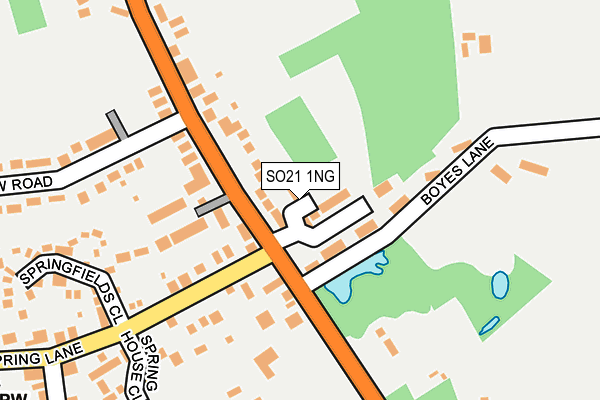 SO21 1NG map - OS OpenMap – Local (Ordnance Survey)