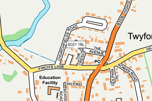 SO21 1NL map - OS OpenMap – Local (Ordnance Survey)