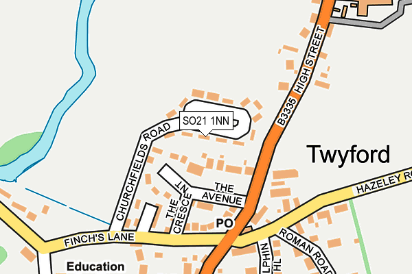 SO21 1NN map - OS OpenMap – Local (Ordnance Survey)