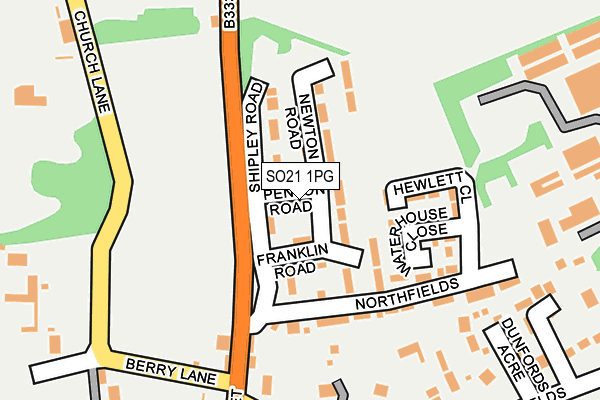 SO21 1PG map - OS OpenMap – Local (Ordnance Survey)