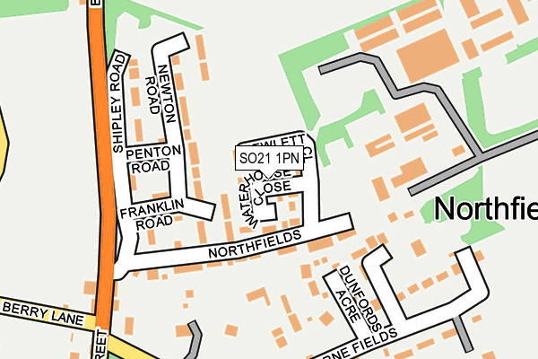 SO21 1PN map - OS OpenMap – Local (Ordnance Survey)