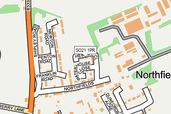 SO21 1PR map - OS OpenMap – Local (Ordnance Survey)