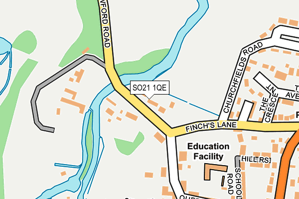 SO21 1QE map - OS OpenMap – Local (Ordnance Survey)