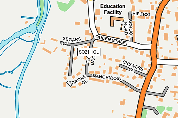 SO21 1QL map - OS OpenMap – Local (Ordnance Survey)