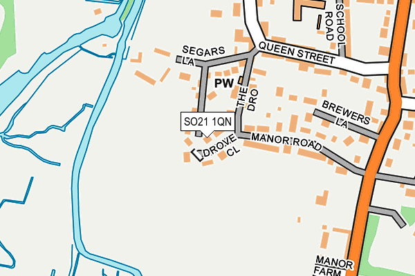 SO21 1QN map - OS OpenMap – Local (Ordnance Survey)