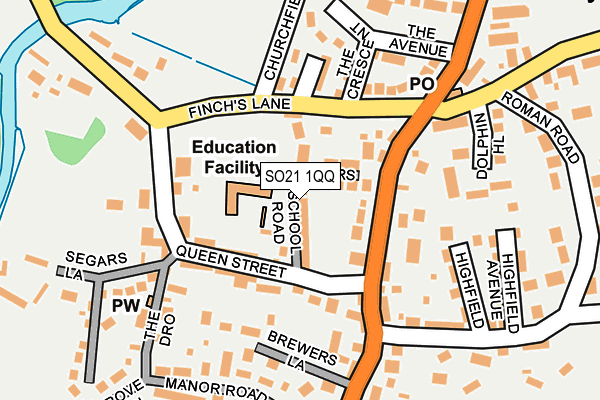 SO21 1QQ map - OS OpenMap – Local (Ordnance Survey)