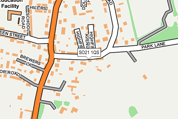 SO21 1QS map - OS OpenMap – Local (Ordnance Survey)