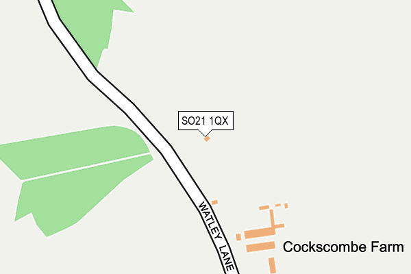 SO21 1QX map - OS OpenMap – Local (Ordnance Survey)