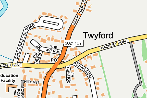 SO21 1QY map - OS OpenMap – Local (Ordnance Survey)