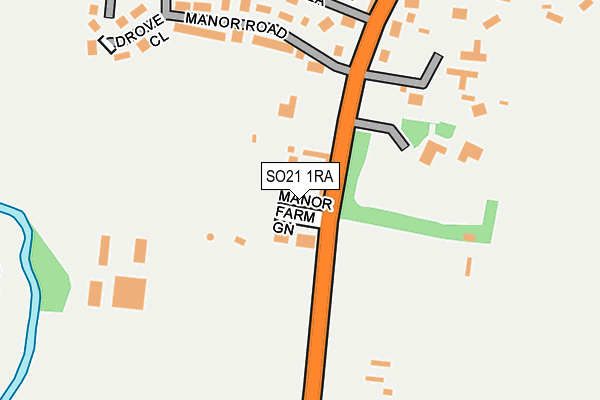 SO21 1RA map - OS OpenMap – Local (Ordnance Survey)