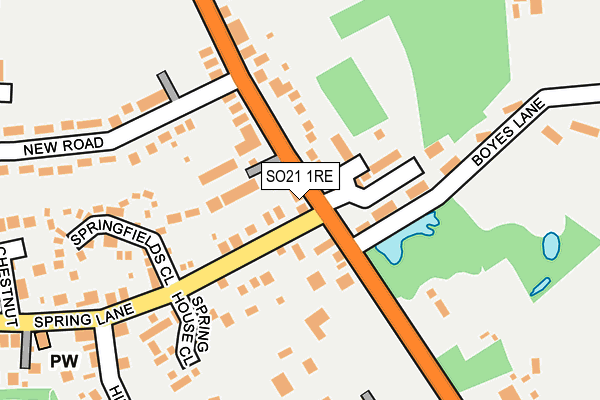 SO21 1RE map - OS OpenMap – Local (Ordnance Survey)