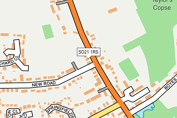 SO21 1RS map - OS OpenMap – Local (Ordnance Survey)