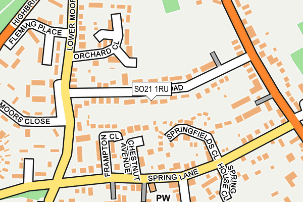 SO21 1RU map - OS OpenMap – Local (Ordnance Survey)