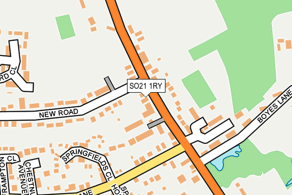 SO21 1RY map - OS OpenMap – Local (Ordnance Survey)