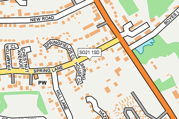 SO21 1SD map - OS OpenMap – Local (Ordnance Survey)