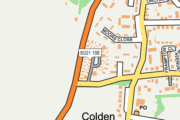 SO21 1SE map - OS OpenMap – Local (Ordnance Survey)