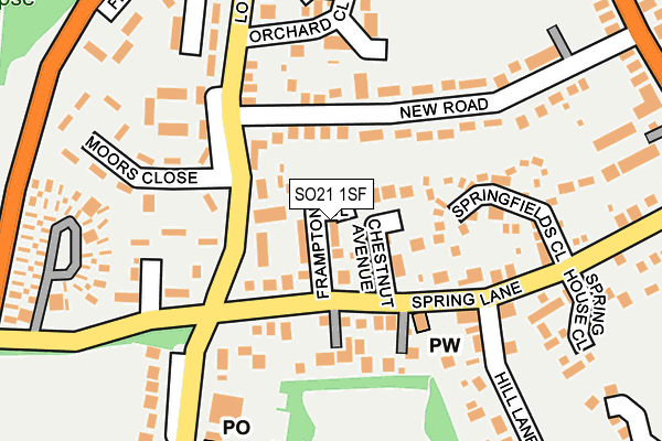 SO21 1SF map - OS OpenMap – Local (Ordnance Survey)