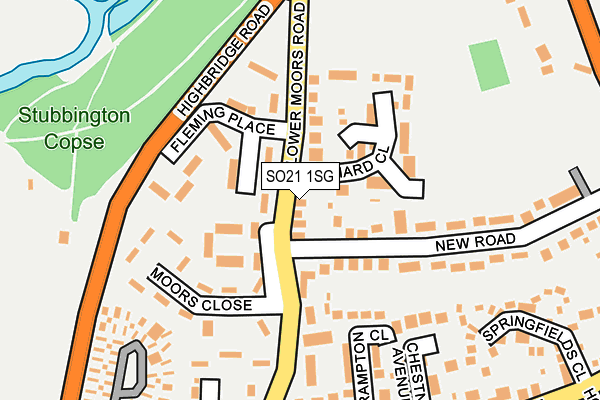 SO21 1SG map - OS OpenMap – Local (Ordnance Survey)