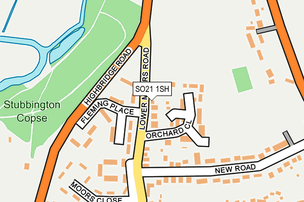 SO21 1SH map - OS OpenMap – Local (Ordnance Survey)