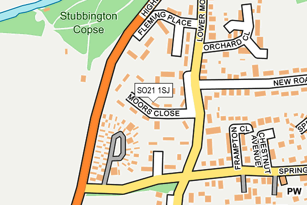 SO21 1SJ map - OS OpenMap – Local (Ordnance Survey)