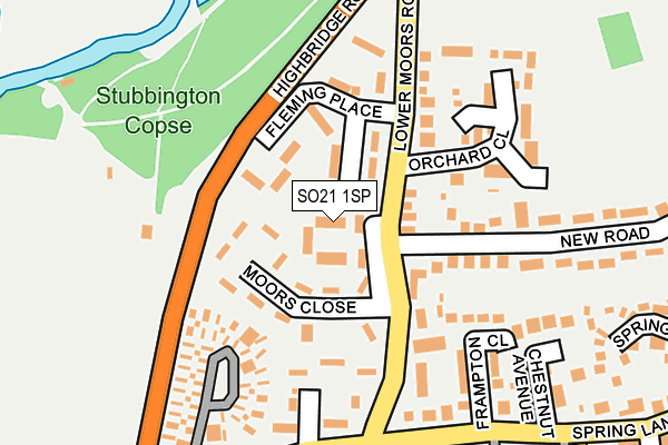SO21 1SP map - OS OpenMap – Local (Ordnance Survey)