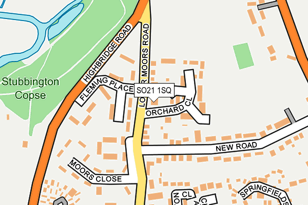 SO21 1SQ map - OS OpenMap – Local (Ordnance Survey)