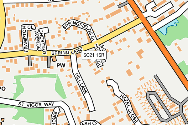 SO21 1SR map - OS OpenMap – Local (Ordnance Survey)