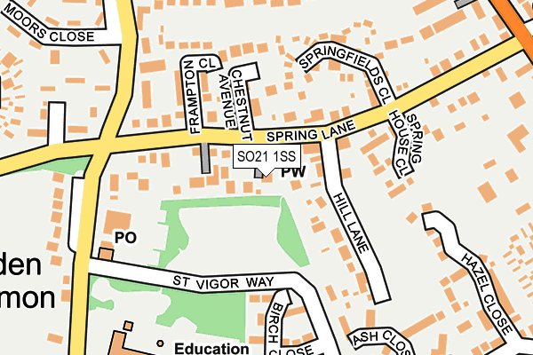 SO21 1SS map - OS OpenMap – Local (Ordnance Survey)