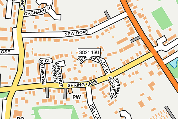 SO21 1SU map - OS OpenMap – Local (Ordnance Survey)