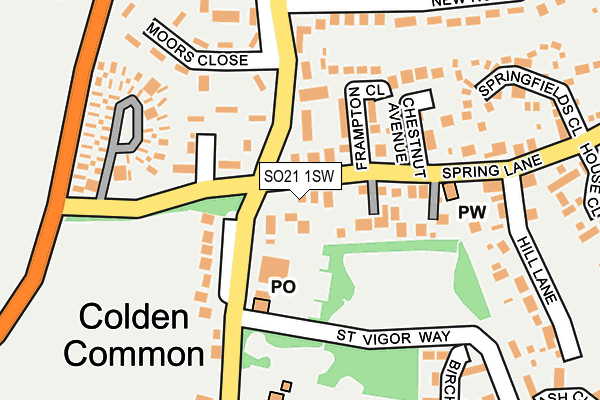 SO21 1SW map - OS OpenMap – Local (Ordnance Survey)