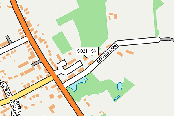 SO21 1SX map - OS OpenMap – Local (Ordnance Survey)