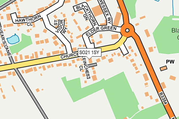 SO21 1SY map - OS OpenMap – Local (Ordnance Survey)