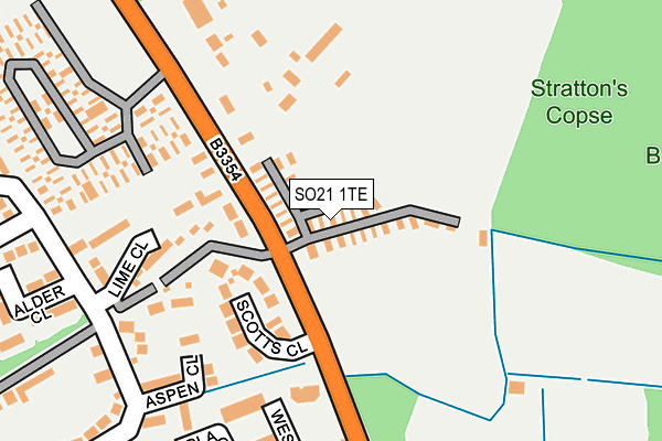 SO21 1TE map - OS OpenMap – Local (Ordnance Survey)