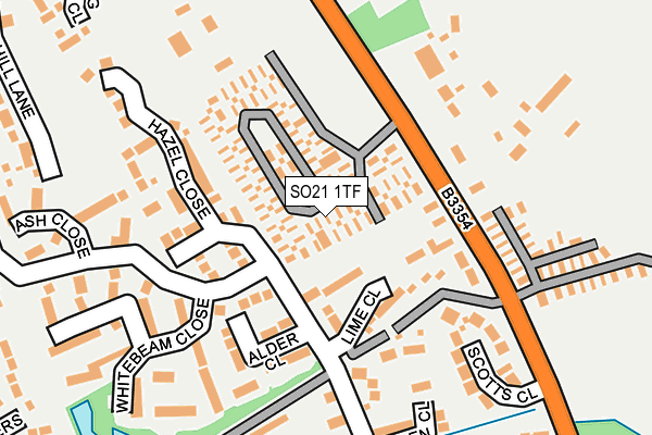 SO21 1TF map - OS OpenMap – Local (Ordnance Survey)