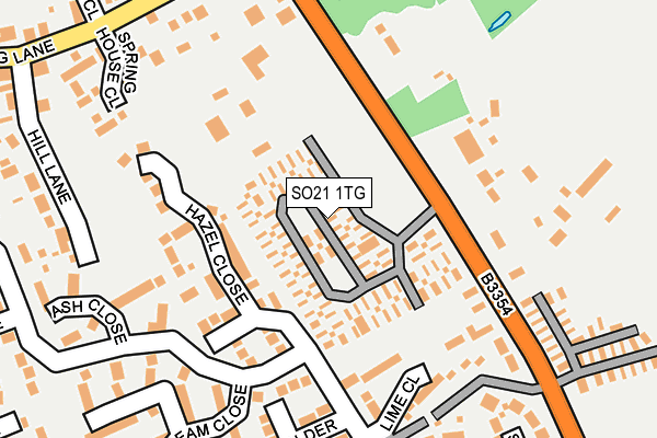 SO21 1TG map - OS OpenMap – Local (Ordnance Survey)