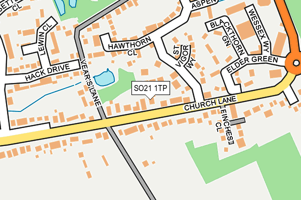 SO21 1TP map - OS OpenMap – Local (Ordnance Survey)