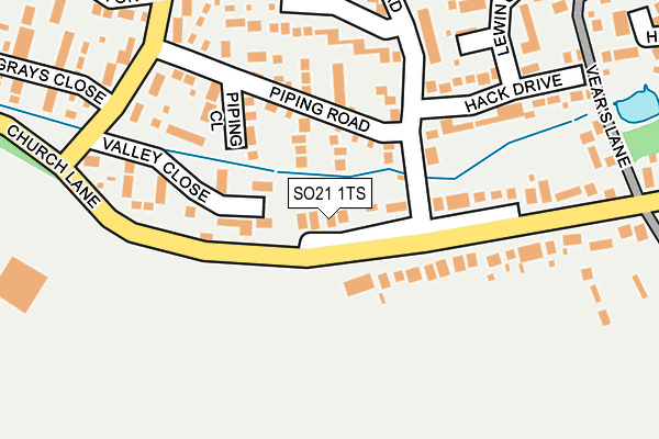 SO21 1TS map - OS OpenMap – Local (Ordnance Survey)