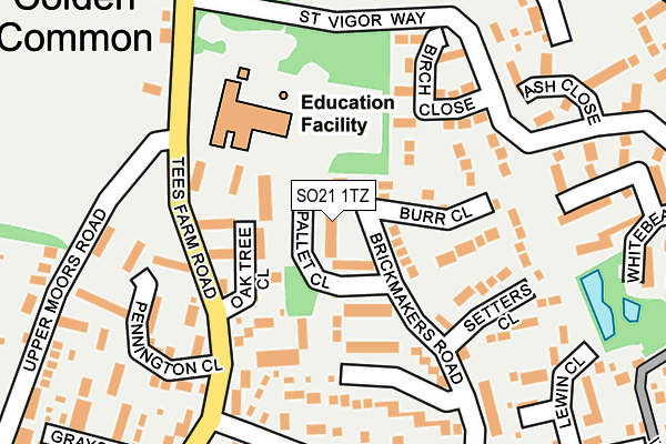 SO21 1TZ map - OS OpenMap – Local (Ordnance Survey)