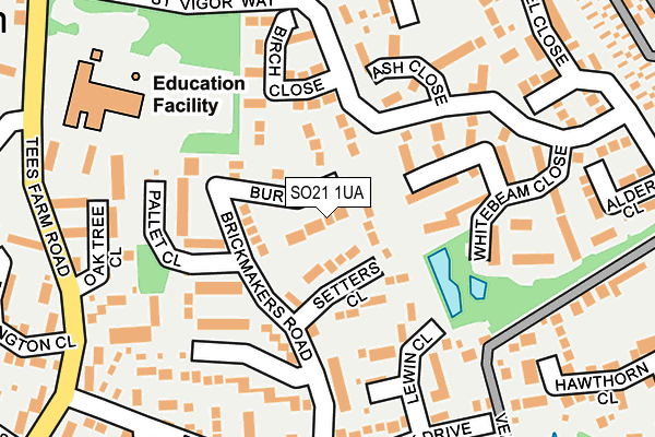 SO21 1UA map - OS OpenMap – Local (Ordnance Survey)