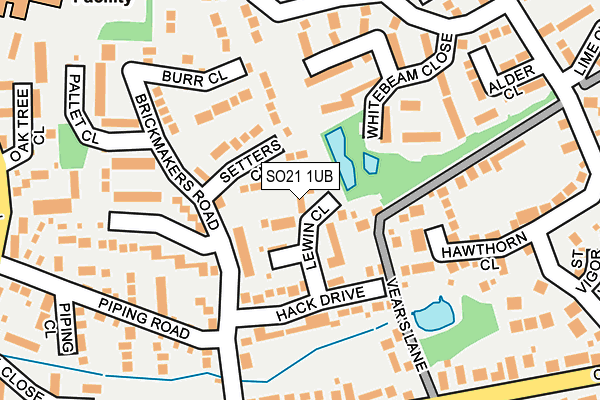 SO21 1UB map - OS OpenMap – Local (Ordnance Survey)