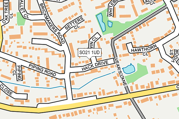 SO21 1UD map - OS OpenMap – Local (Ordnance Survey)