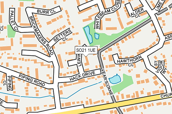 SO21 1UE map - OS OpenMap – Local (Ordnance Survey)