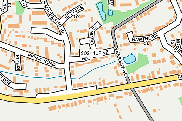 SO21 1UF map - OS OpenMap – Local (Ordnance Survey)