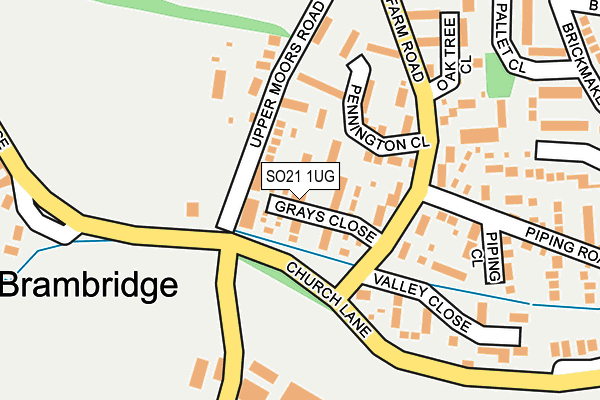 SO21 1UG map - OS OpenMap – Local (Ordnance Survey)