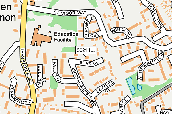 SO21 1UJ map - OS OpenMap – Local (Ordnance Survey)