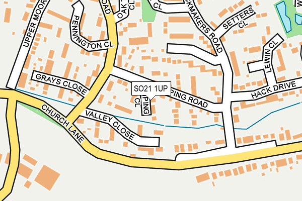 SO21 1UP map - OS OpenMap – Local (Ordnance Survey)